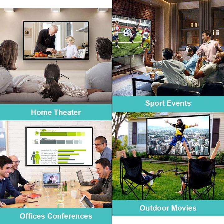 Actual product image Getco Tech Screen with stand, 100 inch, portable