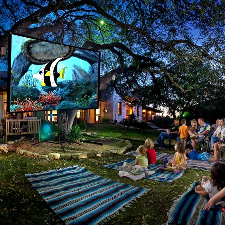 Actual product image Getco Tech Screen with stand, 100 inch, portable