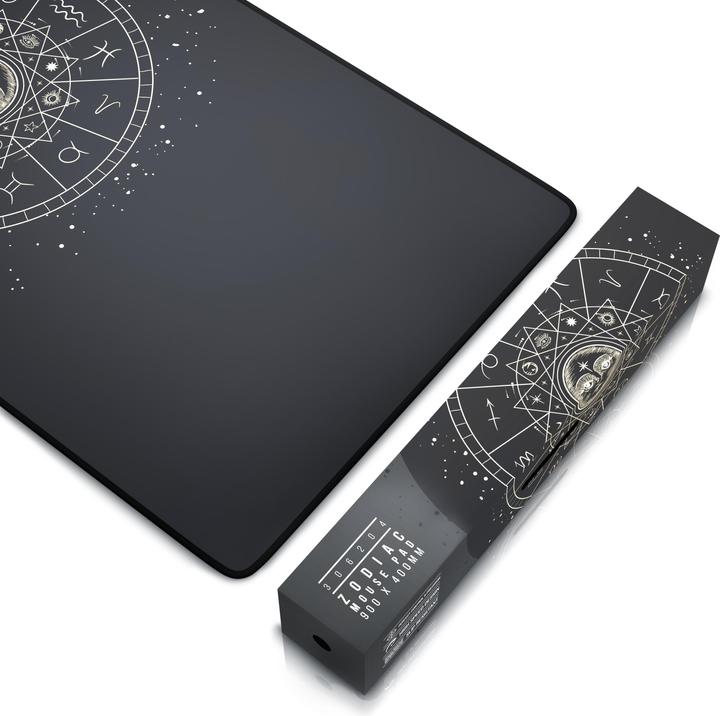 Produktbild Titanwolf Gaming Mauspad, 900 x 400mm XXL Mausmatte, verbessert Präzision & Geschwindigkeit, Zodiac (XXL)