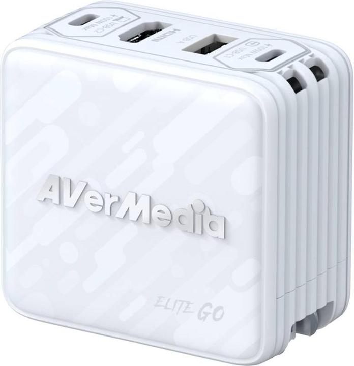 AVerMedia Charging dock, EliteGO (GC313Pro) White, 100W GaN, HDMI (Mac, Windows)