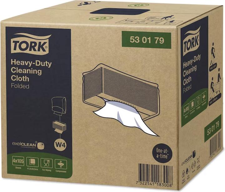 Immagine prodotto Tork Extra Strong Cleaning Cloths White W4, multiuso, 4 x 105 panni 530179 Quantità: 420pcs. (420 pz.)