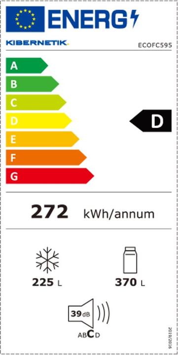 Label énergétique Kibernetik FSP Side by Side (595 l)