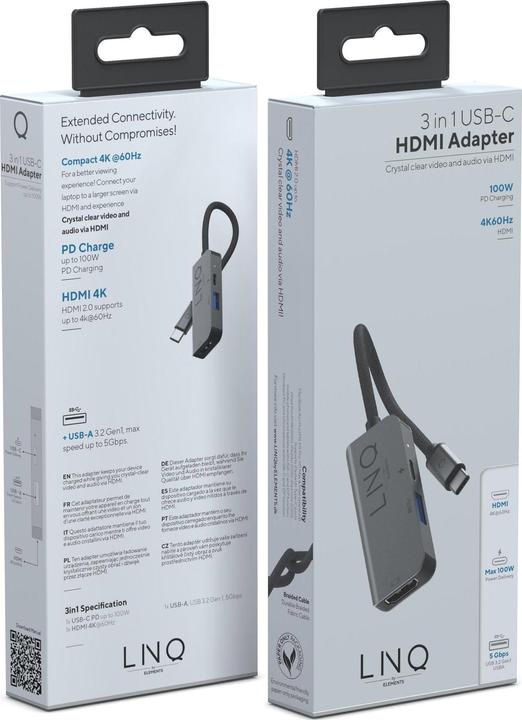 Produktbild LINQ Connects 3in1 USB-C Multiport Hub (USB-C, 1 Port)