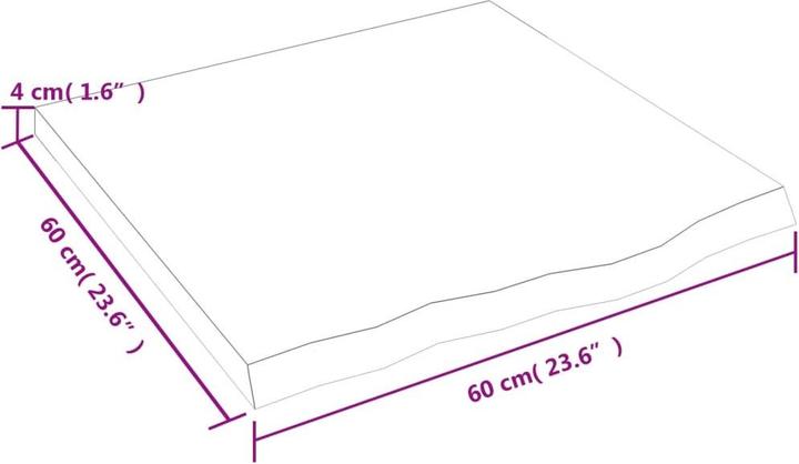 Actual product image VidaXL Gianna (80 x 2 x 50 cm)