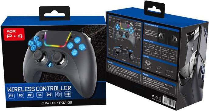 Produktbild iPega PG-P4023B wireless controller / GamePad PS4 touchpad (black) (Windows, PC, PS5, iOS, PS4)