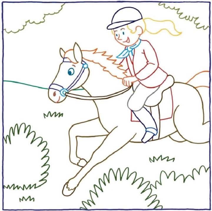 Actual product image Magic Paper Coloring Book Horses