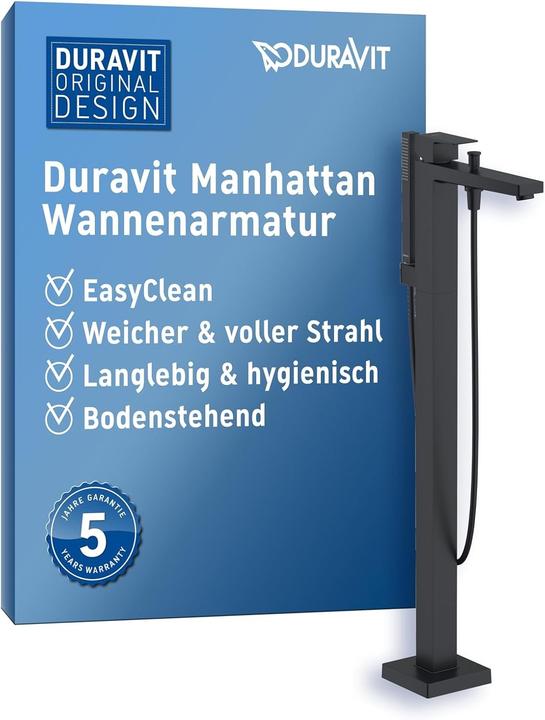 Actual product image Duravit Manhattan single lever bath mixer floor standing, projection 232 mm, consumer 2, MH5250000