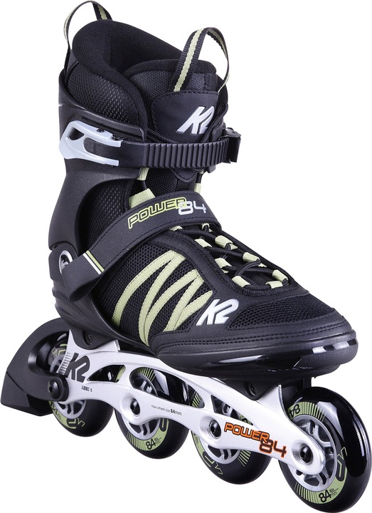 K2 Inline Skates POWER 84 Für Herren Mit Softboot, Black - Sand, 30D0371