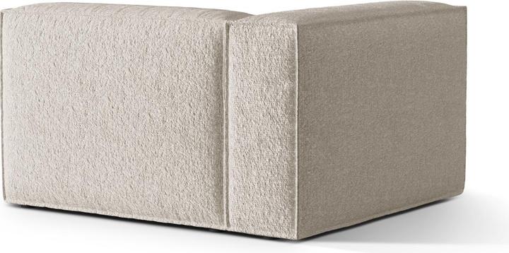 Image du produit Micadoni Canapé Modulaire Boucle Gauche, "Nuria", 1 Place, Beige, 125x110x72 Fabriqué en Europe (Canapé modulaire)