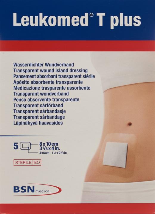 Actual product image BSN T plus transparent wound dressing 8x10cm with wound pad (5 x)
