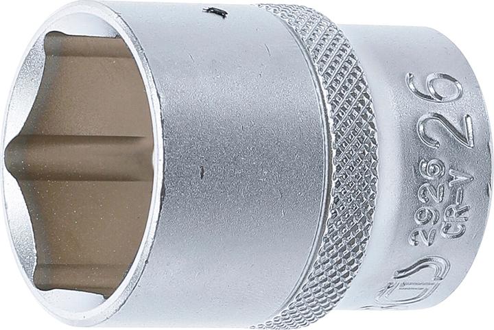 Produktbild BGS Steckschlüssel-Einsatz Sechskant Antrieb Innenvierkant 12,5 mm (1/2") SW 26 mm (26 mm)