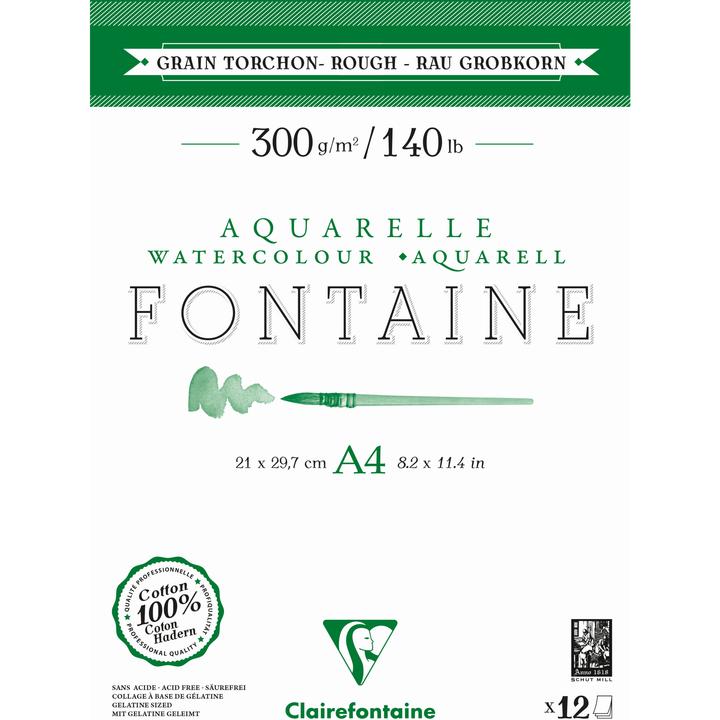 Produktbild Clairefontaine Fontaine Aquarellblock (300 g/m², 12x)