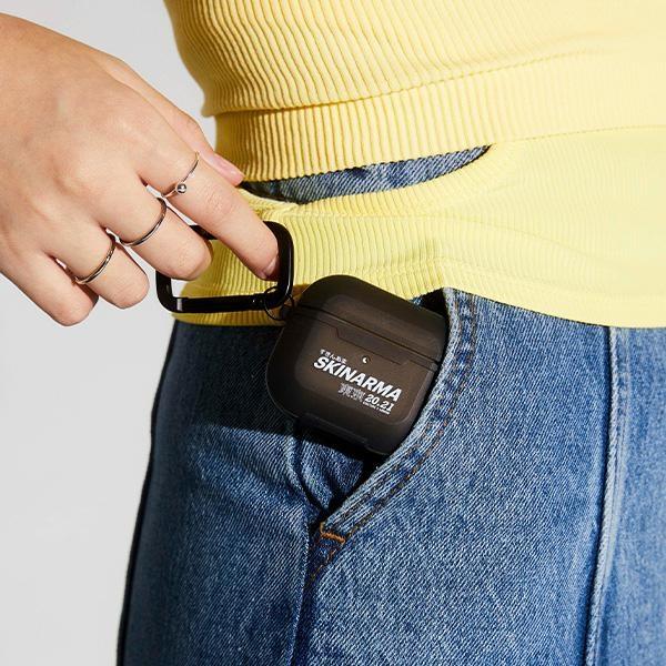 Actual product image Skinarma case Kinzoku AirPods Pro 2 smoke