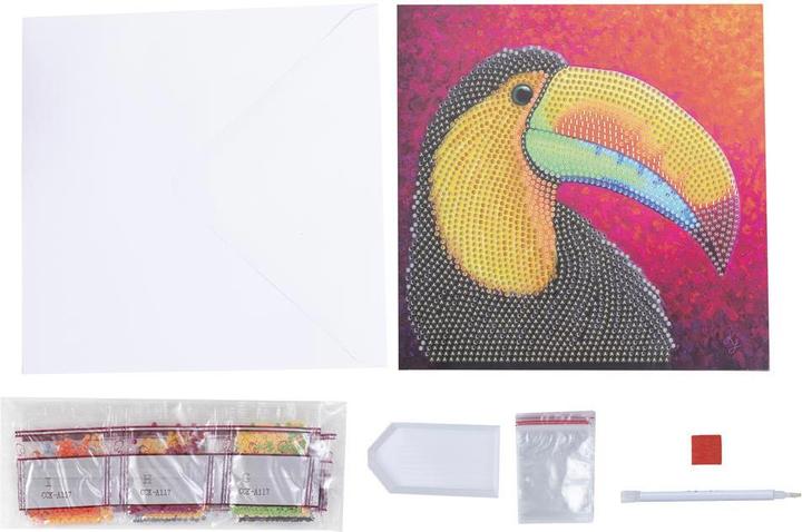 Image du produit Craft Buddy Toucan, carte 18x18cm Crystal Art