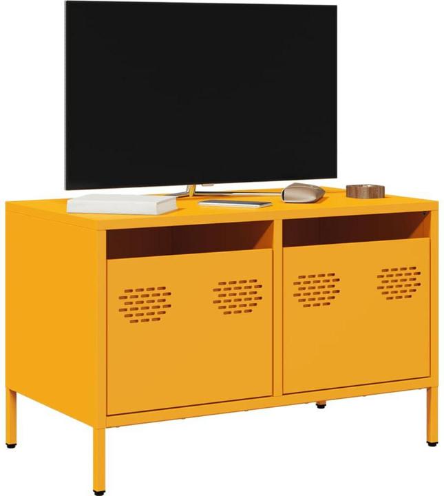 Produktbild VidaXL TV Schrank Fernsehtisch Fernsehschrank Lowboard TV Möbel Senfgelb Stahl