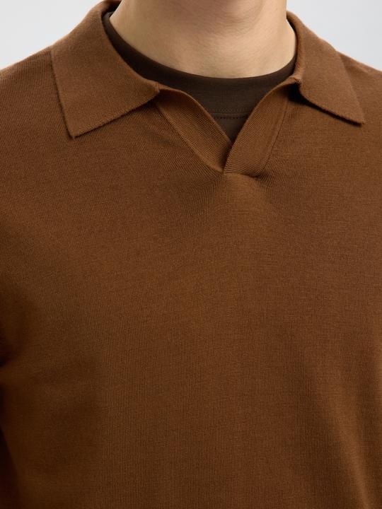 Produktbild Selected Homme 100% Merinowoll Polohemd aus Strick (S)