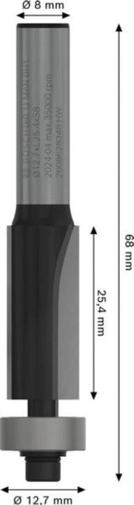 Actual product image Bosch Professional Zubehör Flush milling cutter