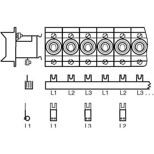 Thumbnail - ABB, Verteilerschrank Zubehör, SZ-PSB2N Sammelschienenblock GHV0360503R0022