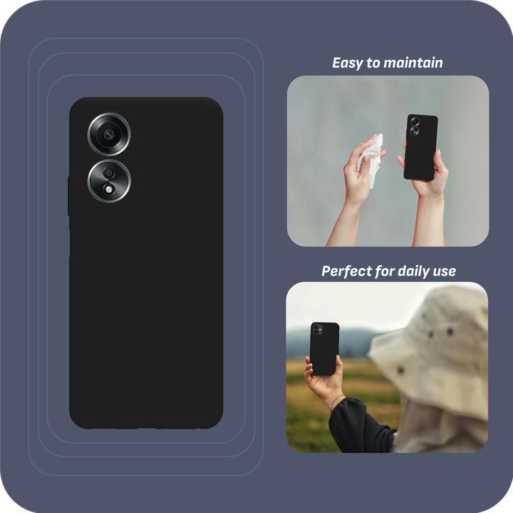 Actual product image Cazy Silicone Case Compatible with Oppo A58 4G - Soft TPU Protection - (Oppo A58 4G)