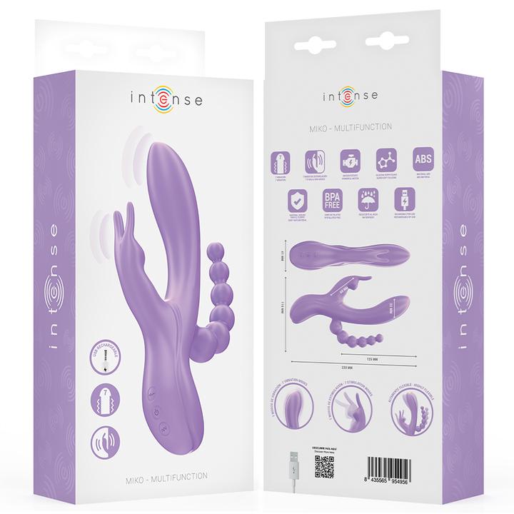 Produktbild Intense Miko Dreifach-Vibrator Rabbit & Stimulator & Anal 7 Vibrationen Lila