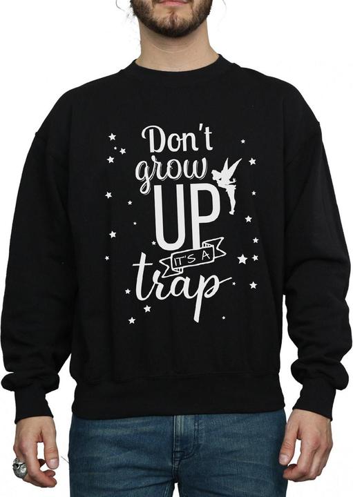 Actual product image Disney Mens Tinker Bell Don't Grow Up Sweatshirt (3XL)