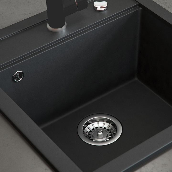 Produktbild Bergström mit Armatur  mit Armatur , Schwarz, 49 x 50 cm mit Armatur Schwarz (50 cm, 49 cm)