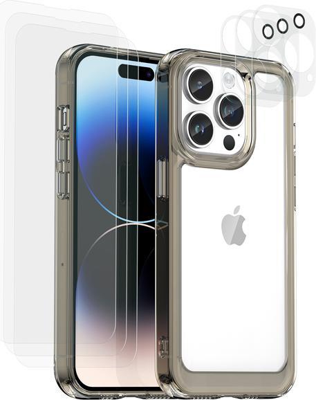 EKO iPhone 14 Pro Shockproof Cover mit 6 Glasscheiben aus gehärtetem Glas (Apple iPhone 14 Pro)