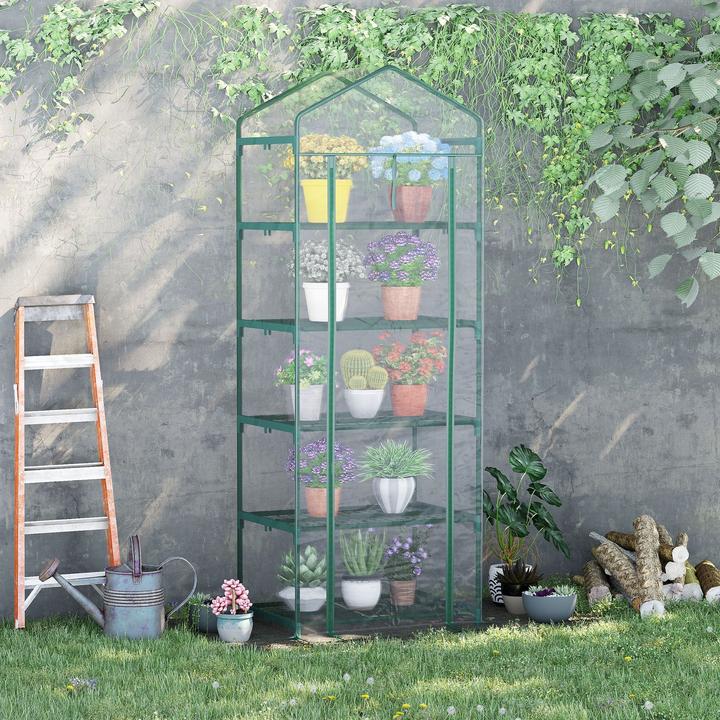 Produktbild Outsunny Mini-Gewächshaus Mit 5 Regalen