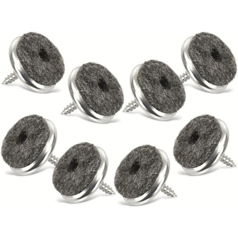 Masterproof, Möbelgleiter + Schutzpuffer, Filzgleiter mit Schraube, Ø 20 mm, 8 Stück (Filzgleiter, 8 Stück)