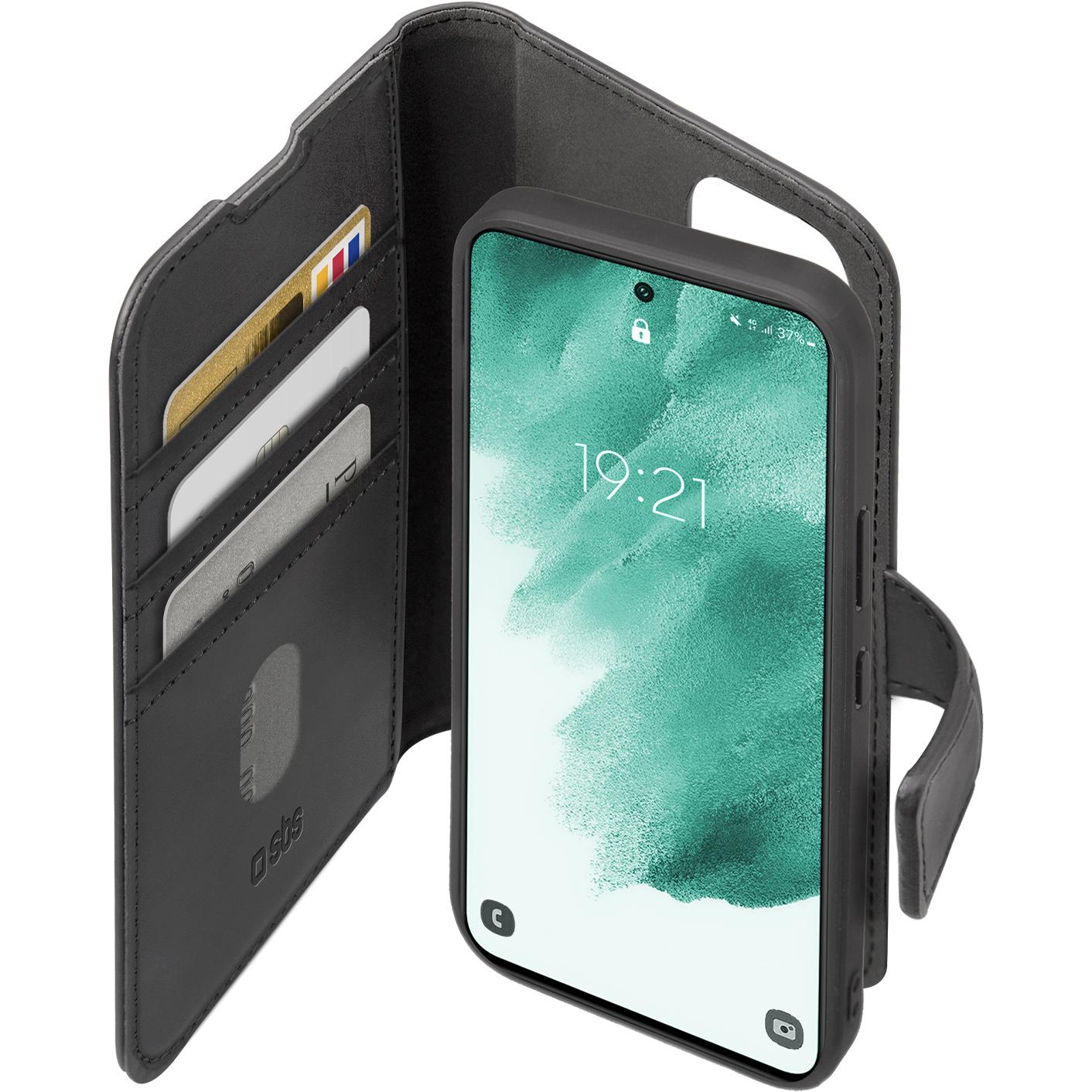 SBS Klapphülle (Samsung Galaxy S21 FE), Smartphone Hülle, Schwarz