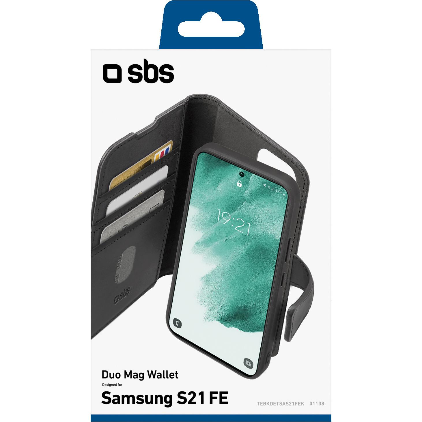 Thumbnail - SBS Klapphülle (Samsung Galaxy S21 FE), Smartphone Hülle, Schwarz