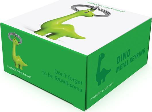 Actual product image Metalmorphose Keychain Long Neck Dino