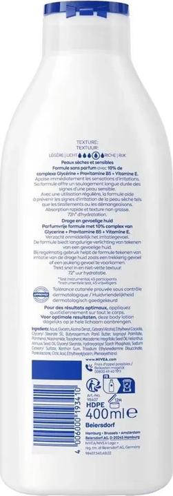 Image du produit NIVEA Body Lotion Repair & Care For Dry & Sensitive Skin (Lotion pour le corps, 400 ml)