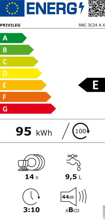 Label énergétique Whirlpool RBC 3C24 A X