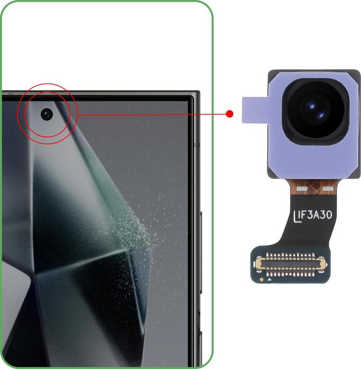 Actual product image Clappio Frontkamera für Samsung Galaxy S24 Ultra Selfie-Sensor 12MP (Samsung Galaxy S24 Ultra)