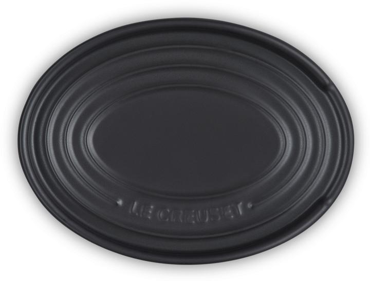 Actual product image Le Creuset Creuset ova stoneware spoon rest black matt