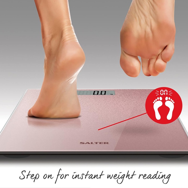 Actual product image Salter 9037 RGGL3R Rose Gold Elec Scale (180 kg)