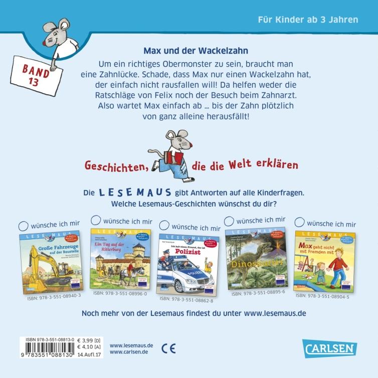 Thumbnail - Max und der Wackelzahn, Kinderbücher von Christian Tielmann
