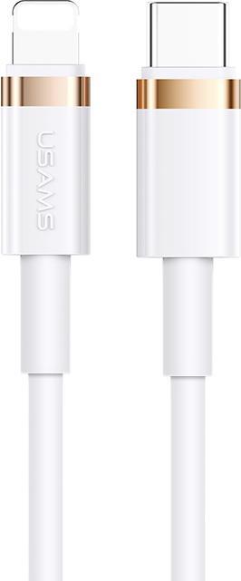 Produktbild Usams USB USB-C Cable - Lightning 1.2m White (SJ484USB02) (1.20 m, USB 3.2 Gen 2, 20 W)