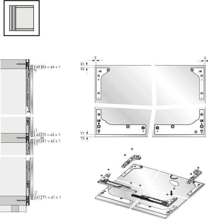 Actual product image Hettich Sliding door fittings SlideLine M, Forslide