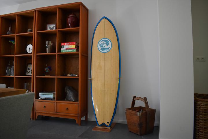 Actual product image 9WS support planche de surf en bois