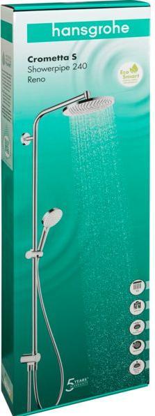Produktbild hansgrohe Crometta S Duschsystem 240 1 Strahlart wassersparend 9 l/min Reno