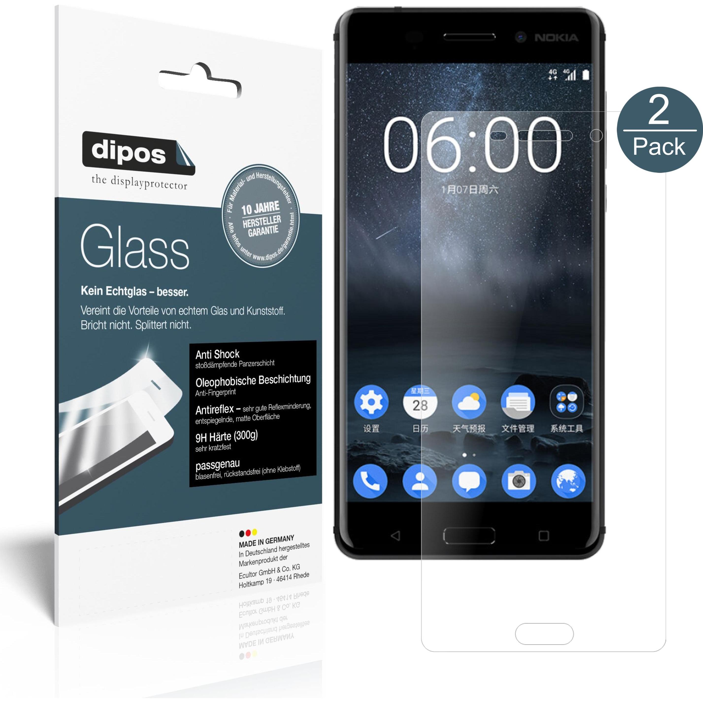 Dipos Displayschutz Anti-Shock (1 Stück, Nokia 6), Smartphone Schutzfolie, Transparent