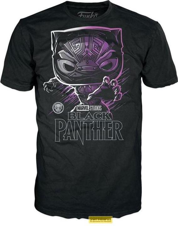 Actual product image Funko Marvel Boxed Tee T-Shirt Black Panther (S) (S)