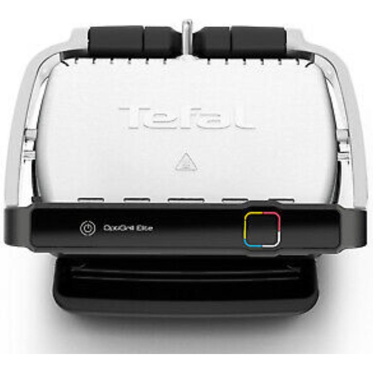 Tefal OptiGrill Elite GC750D30 (keine deutsche Sprache einstellbar), Tischgrill, Schwarz, Silber