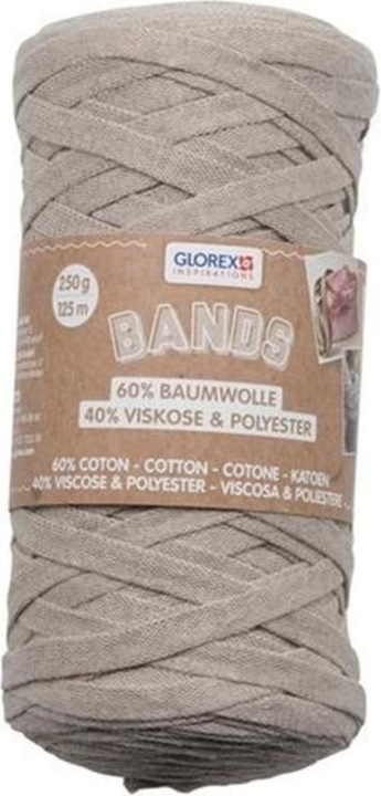 Glorex Wolle Makramee Bands 250 g, Beige (125 m)