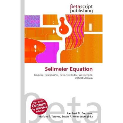 Thumbnail - Sellmeier Equation, Fachbücher von Lambert M. Surhone, Miriam T. Timpledon, Susan F. Marseken