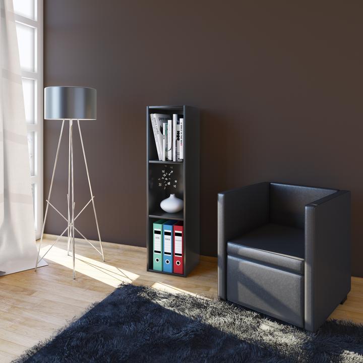 Produktbild VCM Holz Stand Regal Mendas 3fach (34 x 30 x 107 cm)