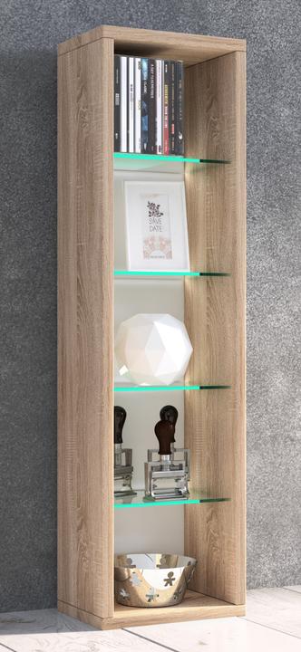 Immagine prodotto VCM Scaffale DVD CD Mobili per l'archiviazione Scaffale verticale in legno "Rasato L (21 x 14 x 77 cm)