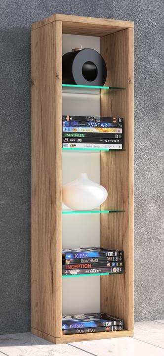Immagine prodotto VCM Scaffale DVD CD Mobili per l'archiviazione Scaffale verticale in legno "Rasato L (21 x 14 x 77 cm)